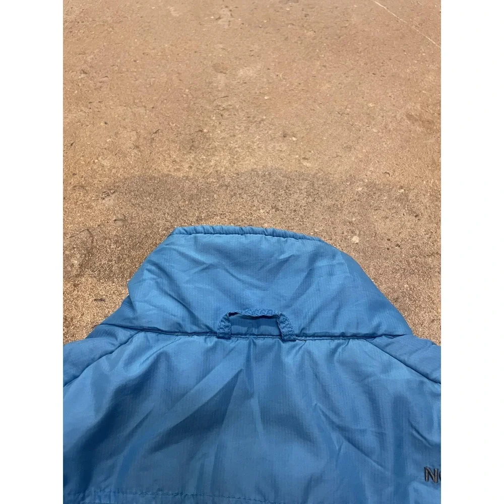 The North Face Jacket Mens Medium Blue Black‎ Quilted Insulated Full Zip Hiking